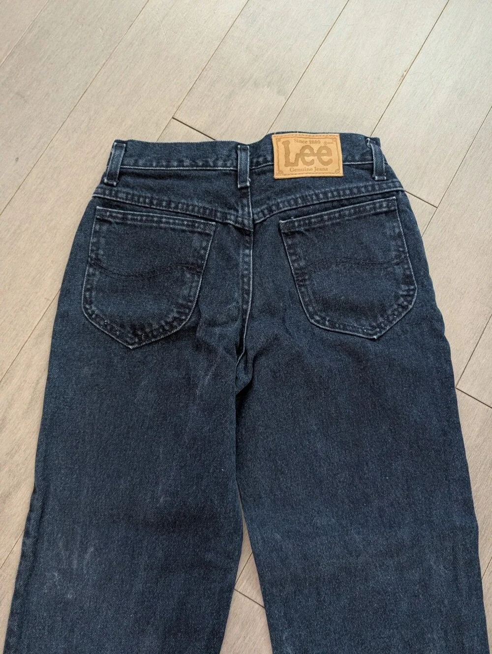 Vintage Lee Straight Leg Jeans Dark Blue Wash Size 12